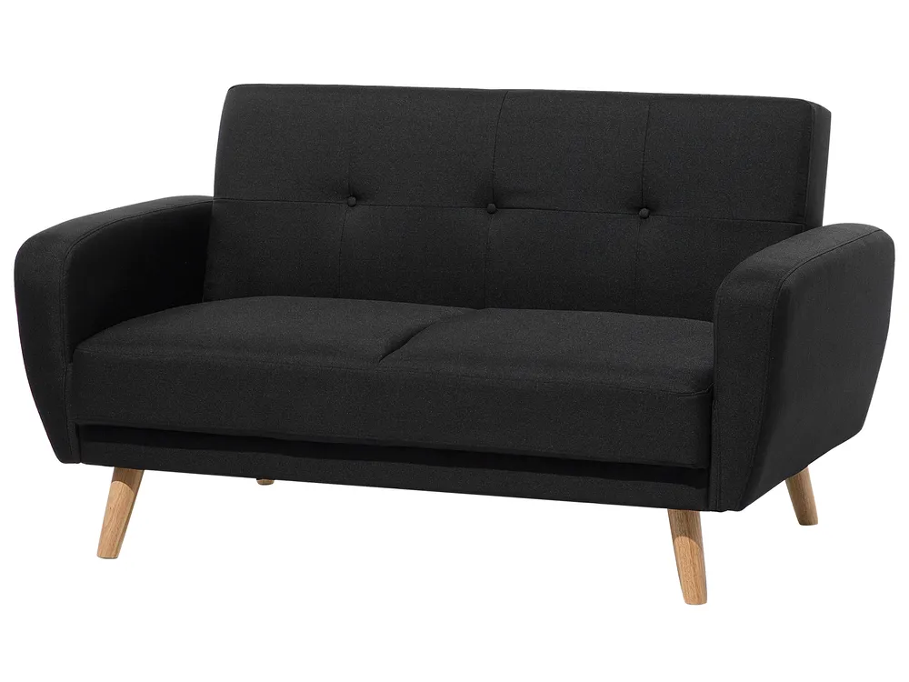 Living Room Set FLORLI Fabric Black_704196