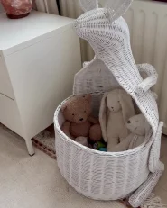 Kosz na zabawki Kangur KAPITI Rattan Biały_999464