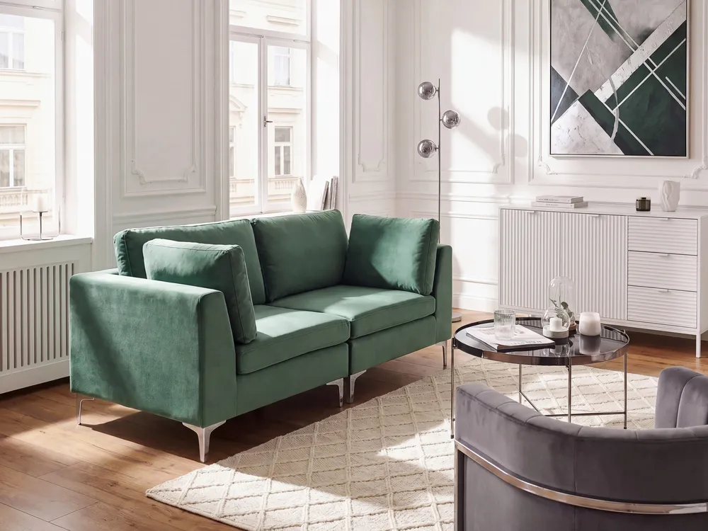 Modular Sofa 2 Seater EVJA Velvet Green