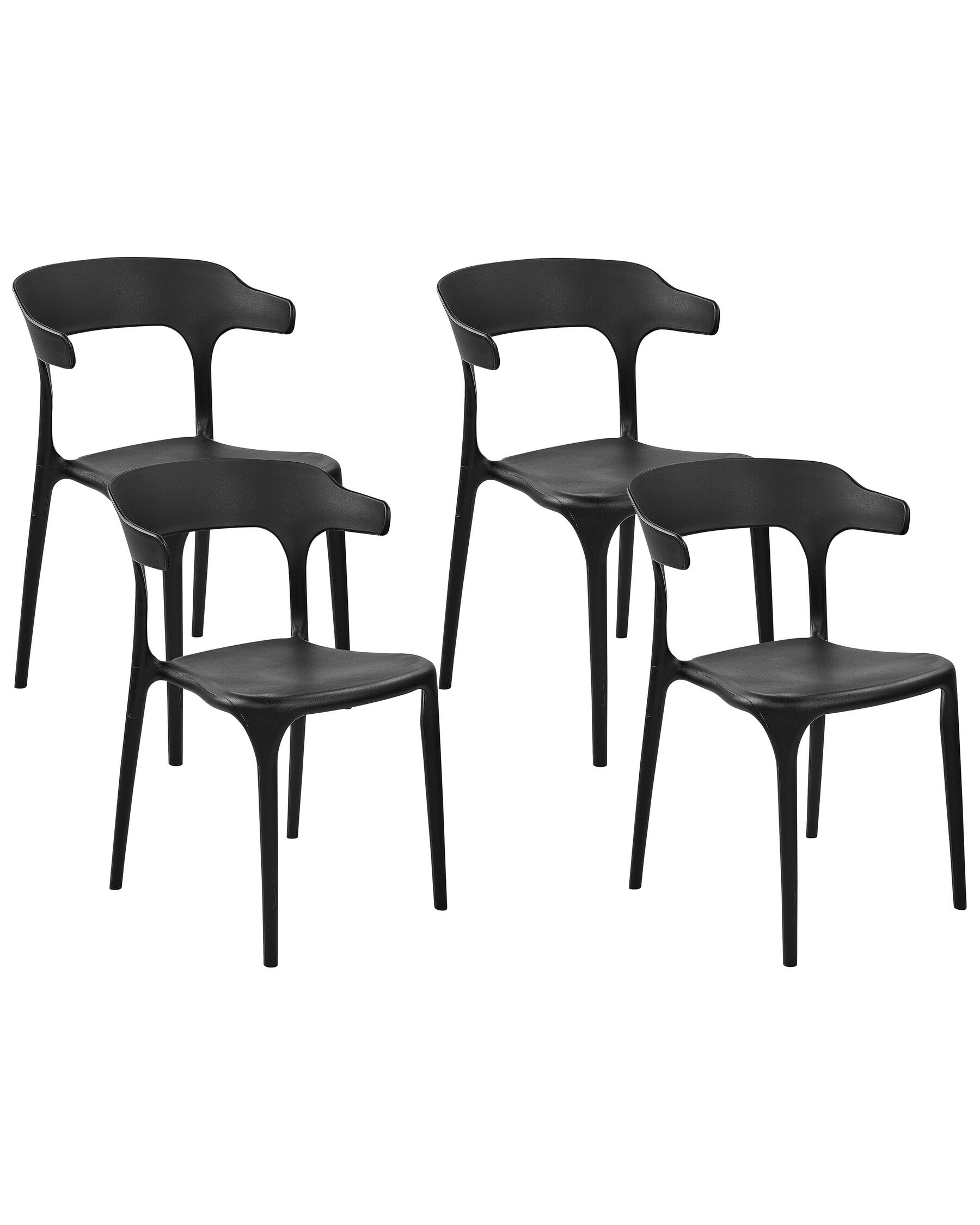 Set of 4 Dining Chairs Black GUBBIO _844329