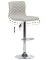 Set of 2 Adjustable Bar Stools Beige ORLANDO_862708