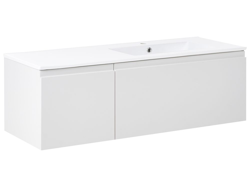 Wall Mounted Vanity Unit with Basin COROICO Light Grey