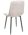 Set of 4 Velvet Dining Chairs Taupe HAVRE_929296