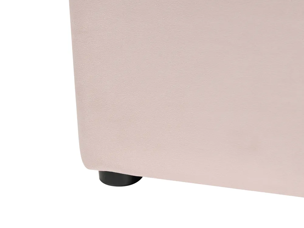 Ottoman Bed LUBBON Velvet Pastel Pink 160 x 200 cm (EU King Size)_833890
