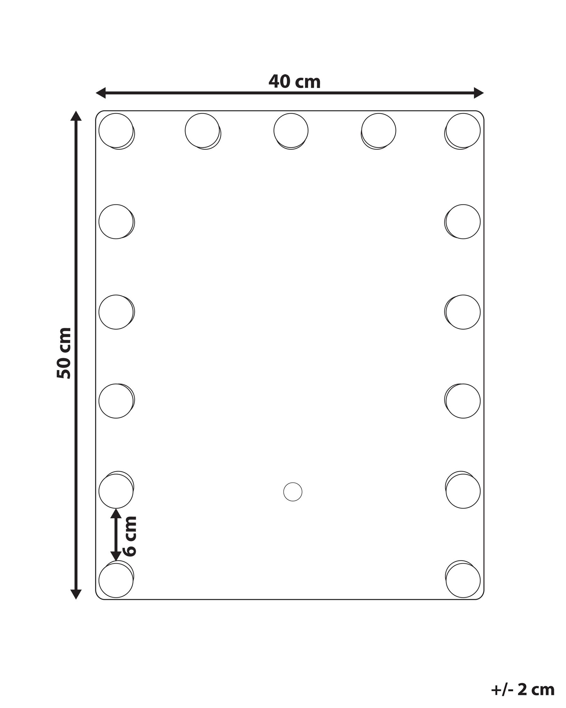 Lustro łazienkowe LED LUCENAY 40 cm 50 cm Srebrny_756942