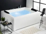 Corner Hot Tub with LED SALAMANCA 1830 x 1420 mm White_795795