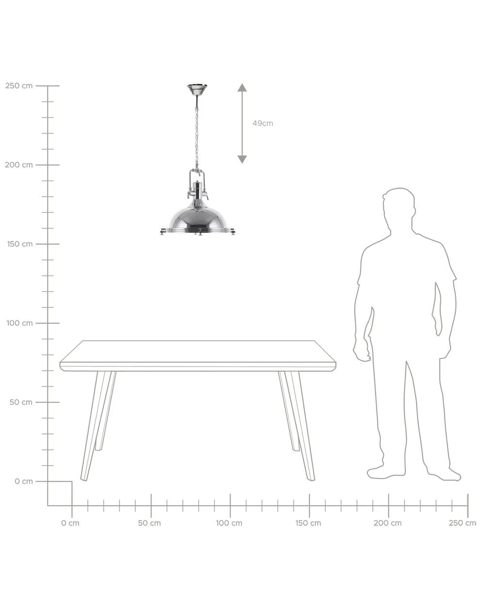 Lampadario EBRON Metallo Argento_712281