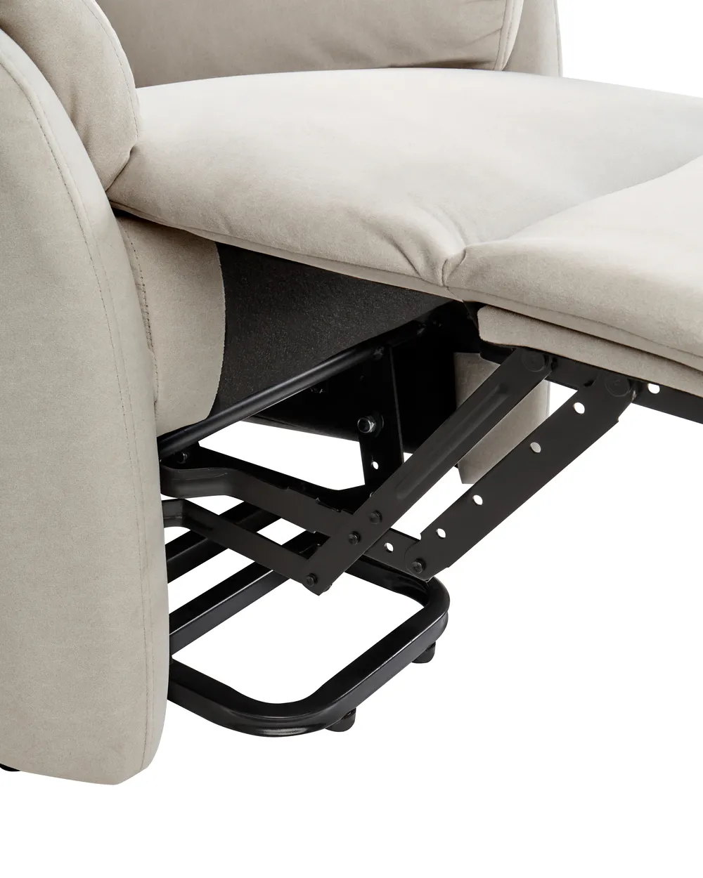 Electric Recliner Chair ELEGY with Footrest Velvet Light Beige_924121