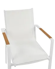 Set of 4 Garden Chairs BUSSETO Metal White_922754