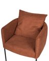 Fauteuil en lin synthétique marron doré MALMOS_931329