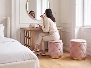 Lot de 2 poufs avec rangement PUEBLO Velours Taupe_1177967