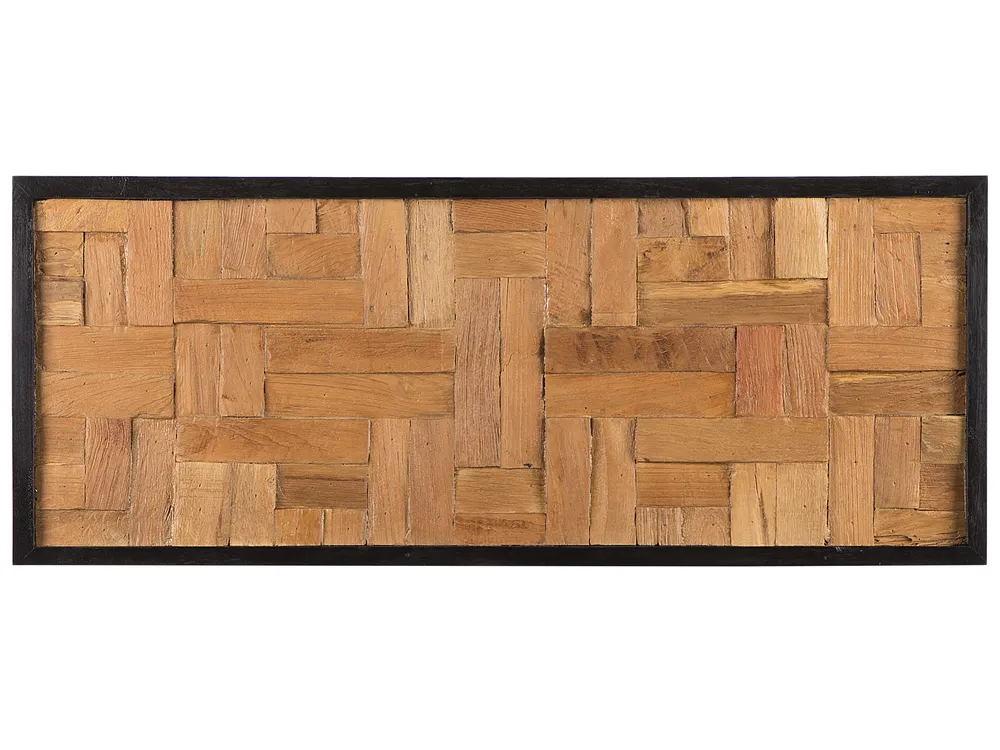 Dekoracja ścienna TOLUCA Drewno tekowe 40 cm Brązowy