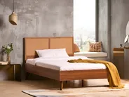 Ágy PE Rattan MONPAZIER 120 x 200 cm Sötétbarna_1037771