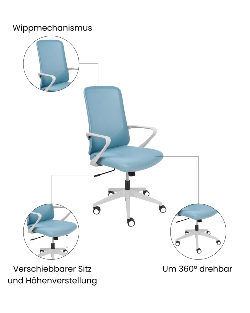 Bürostuhl EXPERT Hellblau_1060466