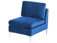 Modular Corner Sofa 6 Seater EVJA Velvet Navy Blue Left Hand_859758
