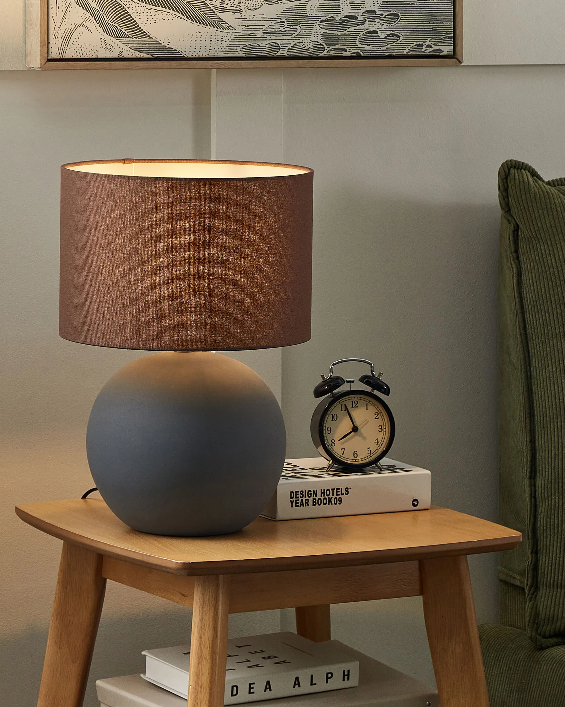 Lampa stołowa AREOSO Ceramika Szary_878718