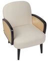 Fauteuil en tissu noir et beige DVENBERG_927190