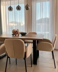 Set of 2 Dining Chairs ALBEE Beige_961354