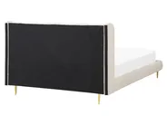 Bett mit Lattenrost Samtstoff FORBACH 160 x 200 cm Beige_843879
