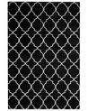 Tapis en viscose noire au motif marocain argenté 160 x 230 cm YELKI _762441