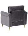 Fauteuil en velours gris VIETAS_775584