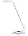 Metal LED Desk Lamp with USB Port Silver and White CORVUS_854191