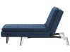 Chaise longue regolabile tessuto blu marino LOIRET_927305