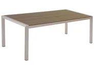 Garden Dining Table VERNIO 180 cm 90 cm Metal Brown_775138
