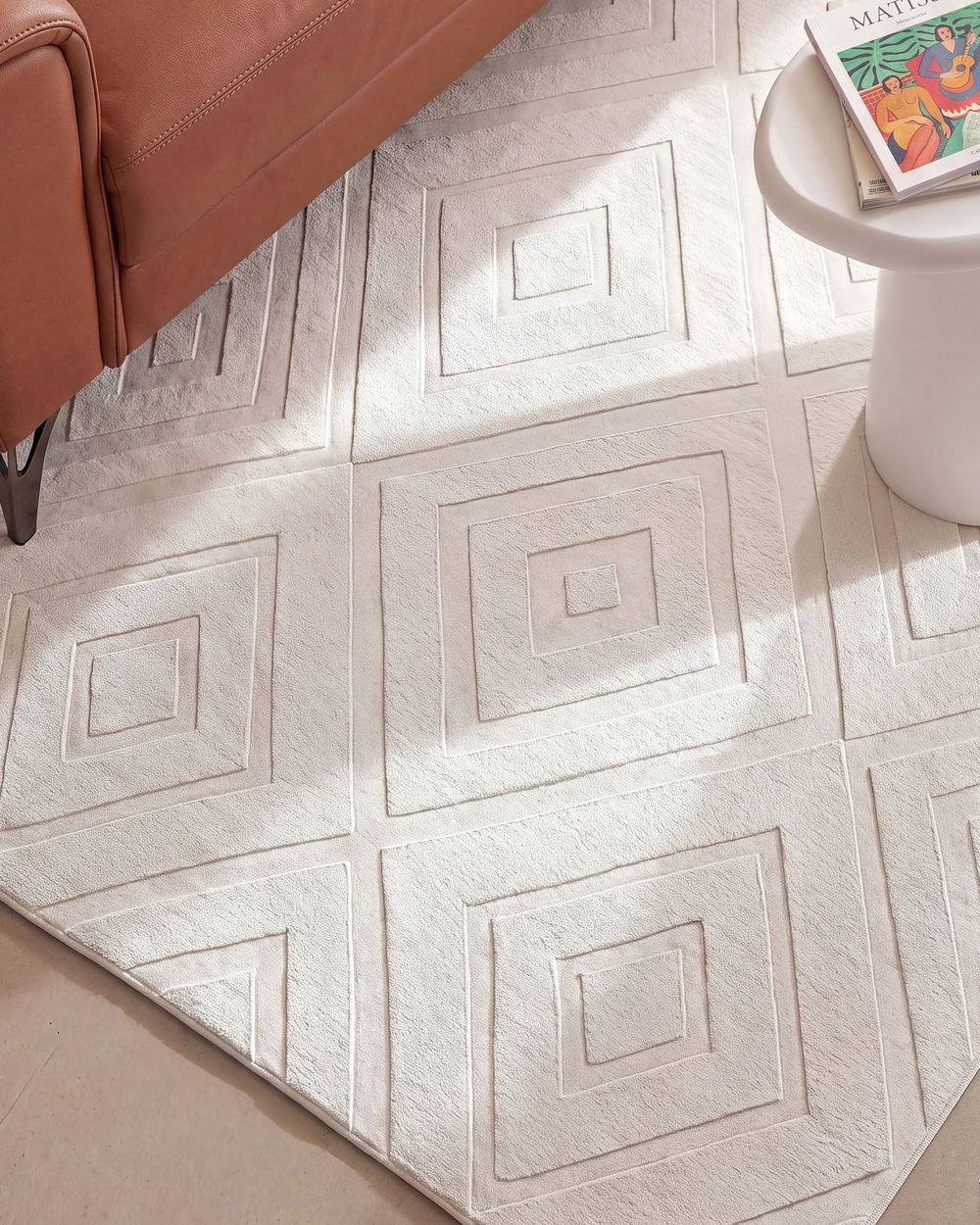 Tapete BORAH Branco creme 160 x 230 cm