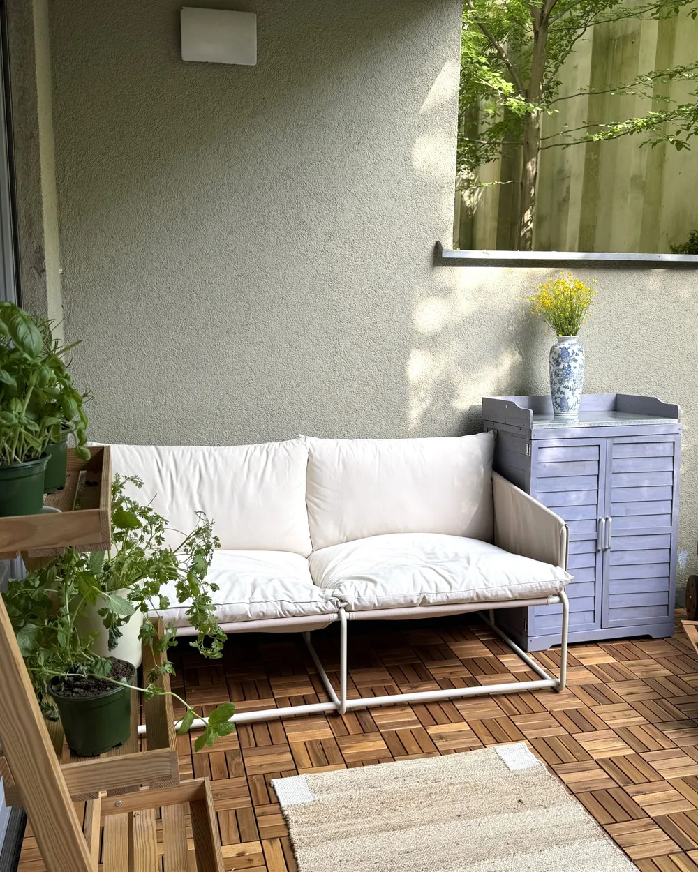 Divano da giardino 2 posti PONTE Metallo Beige chiaro_1124333