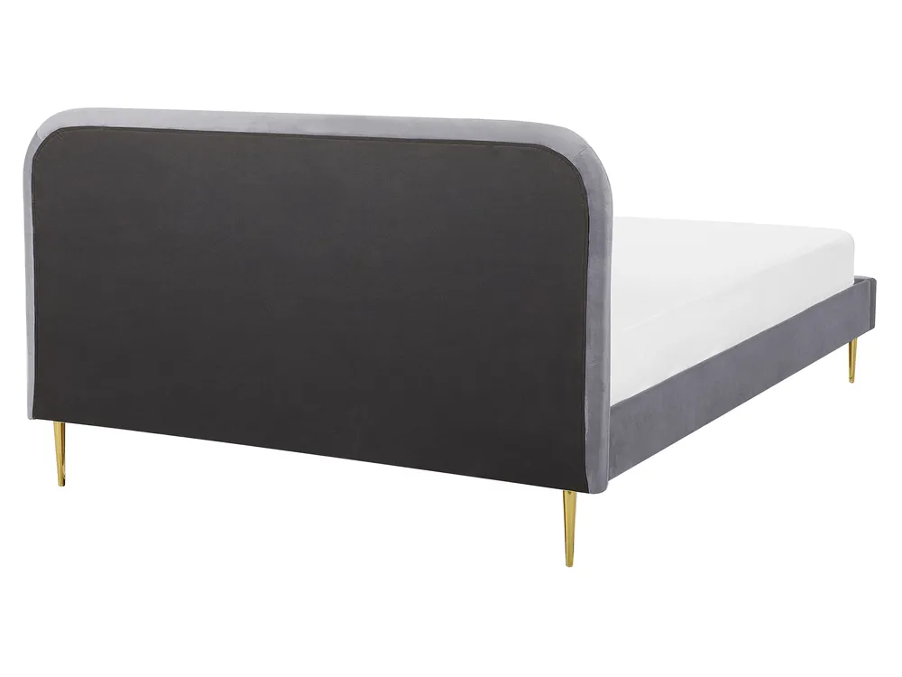 Bed Velvet FLAYAT 160 x 200 cm (EU King Size) Grey_767520
