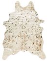 Faux Cowhide Area Rug with Spots 150 x 200 cm Beige with Gold BOGONG_820355