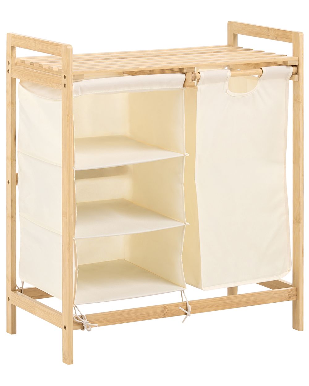 Wasmand TOROTAL Bamboe Lichtbruin/wit 120 L