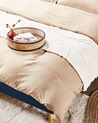 Teppich Baumwolle beige 140 x 200 cm abstraktes Muster Kurzflor DIYADIN_830504