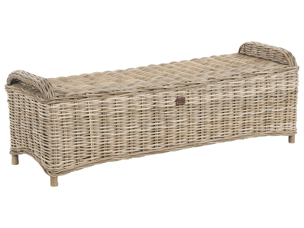 Garden Ottoman SUSUA 140 cm Rattan Natural_957565