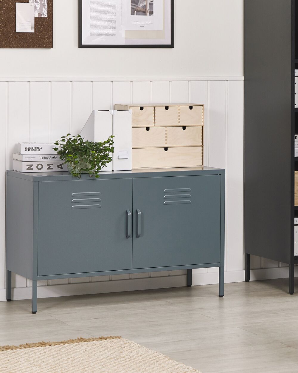 2 Door Metal Sideboard Grey URIA Beliani.ch