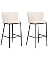 Set of 2 Bar Chairs MINA Off-White