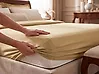 Fitted Sheet JANBU 140 x 200 cm Cotton Olive Green