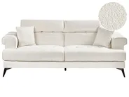 Sofa 3 Seater SKIVE Boucle White_948618