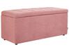 Fabric Storage Ottoman Pink OREM _924276