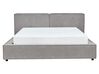Manšestrová postel 160 x 200 cm šedá LINARDS_876149