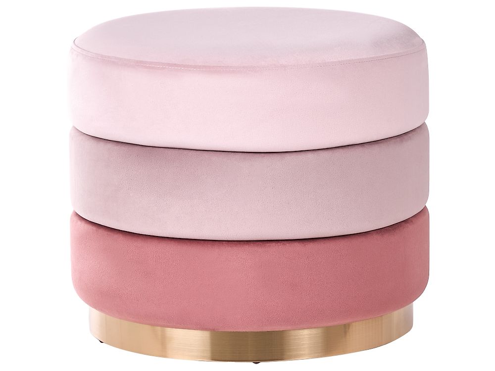 Pouf LOUIN Samtstoff Rosa
