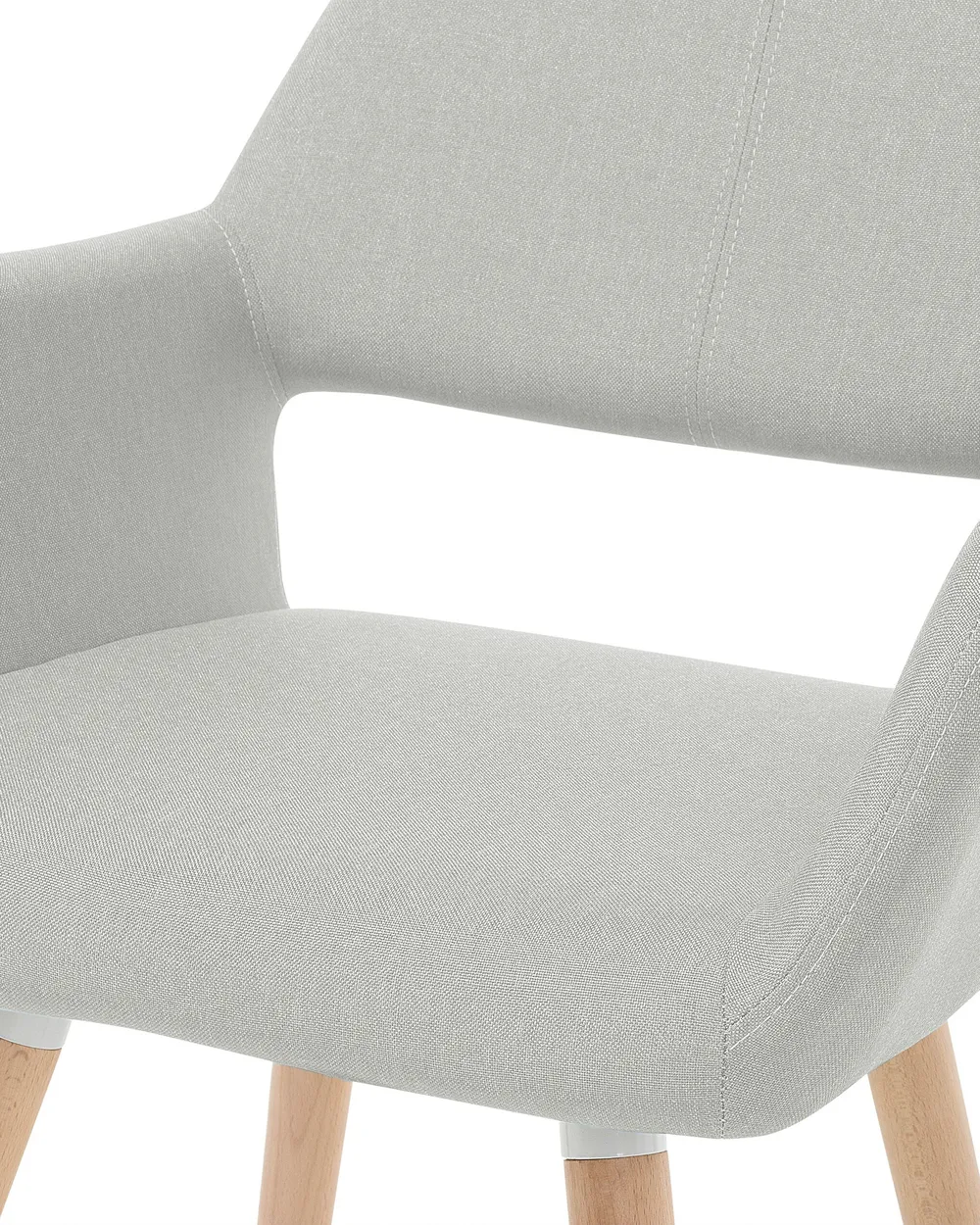 Set di 2 sedie da pranzo CHICAGO Tessuto Grigio chiaro_743969