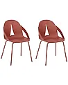 Conjunto de 2 cadeiras de jardim BOLGHERI Vermelho