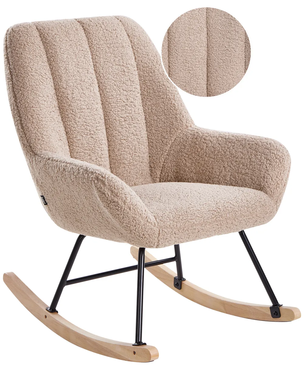Rocking Chair KINNO Boucle Beige | Beliani.co.uk
