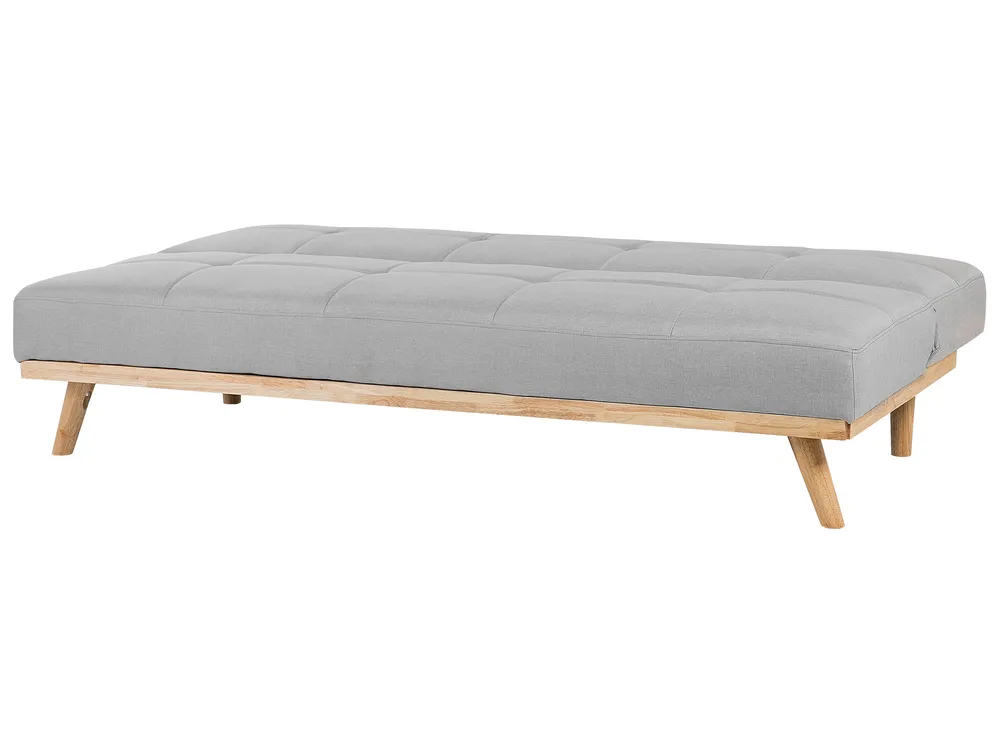 Divano letto 3 posti FROYA Tessuto Grigio chiaro_722493