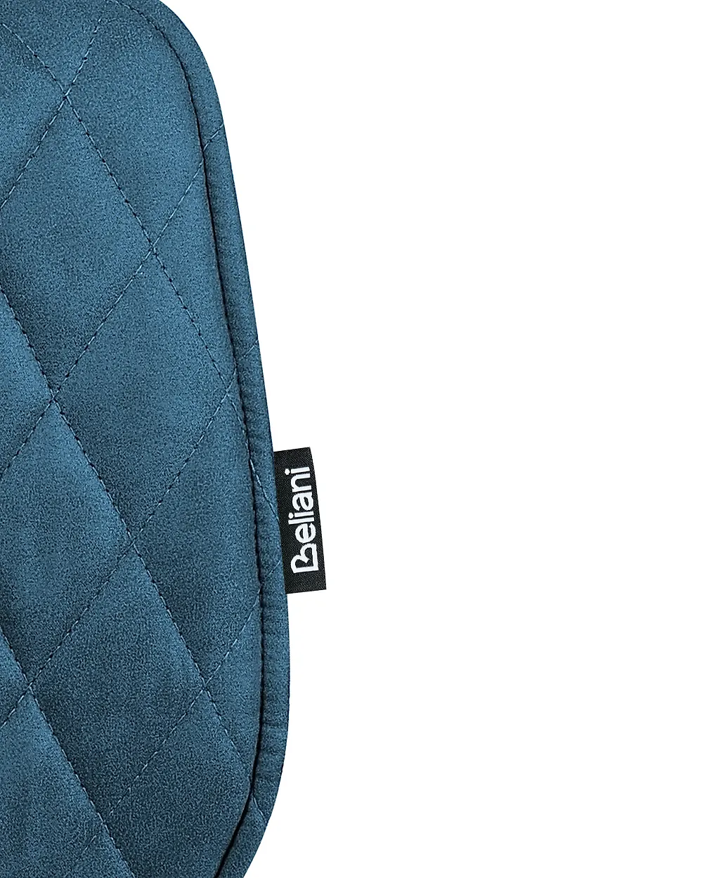 Lot de 2 chaises de salle à manger LISLE Tissu Bleu paon_1173881