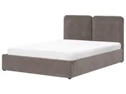 Letto contenitore ARBOIS Ciniglia Tortora 160 x 200 cm_1023122