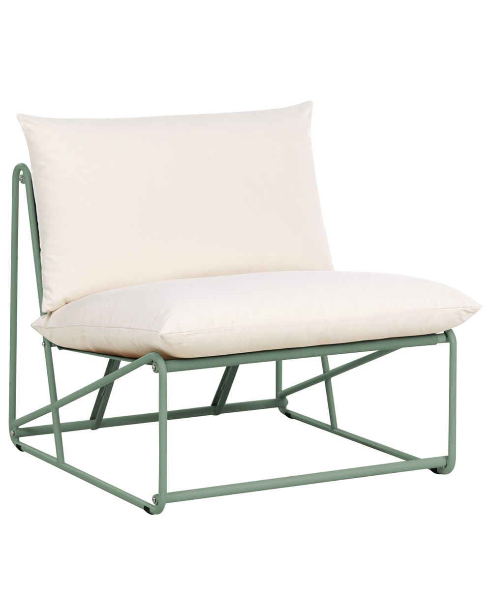 Chaise de jardin avec coussin PICO Métal Vert