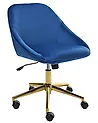 Desk Chair BARDSDALE Velvet Navy Blue